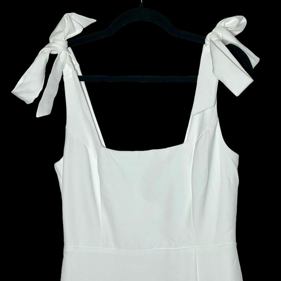 NWT Lulus Your Sweetie White Tie-Strap Column Maxi Dress, Size Small - Picture 7 of 15